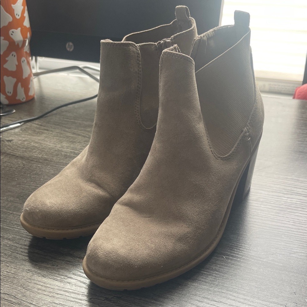 Natural Reflections Taupe Ankle Booties